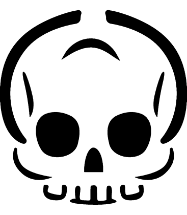 Cryptic Cranium pumpkin carving stencil